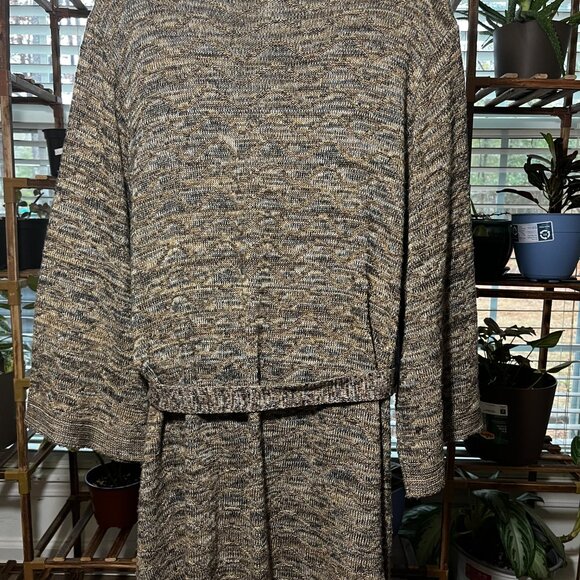 Lane Bryant Brown Marled Cowl Neck Belted Sweater Acrylic Women 18/20 - Picture 2 of 5